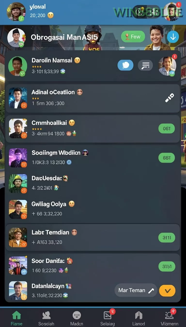 Cuplikan layar 555ZK — menu navigasi